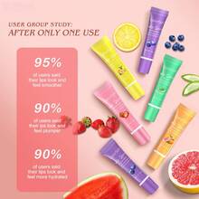 6pcs/Set Women's Gift Fruit Flavored Lip Oil, 15ml/Bottle With Hyaluronic Acid, Squalane. 24h Deep Moisturizing & Hydrating Lip Balm, Suitable For Dry Skin