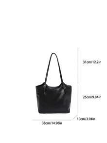 Home Commuter Tote Bag 2025 High-Capacity Fashion Shoulder Bag Waxed Leather Retro Portable Shopping Bag[Random Color And Style For Shipment]