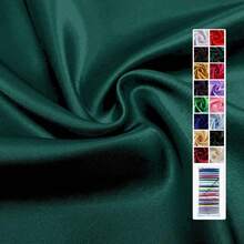 1pc Silky Shiny Solid Satin Fabric, Faux Silk Material Smooth And Soft, Suitable For Wedding Crafts DIY, Curtains, Tablecloths, Garment Fabric