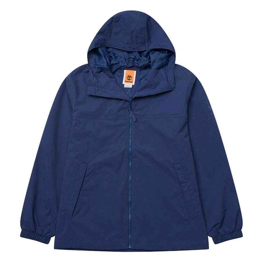 Timberland 男士梭织连帽网眼衬里夹克/外套，都市户外 A6BPMEYO - 藍色 - 查看 1