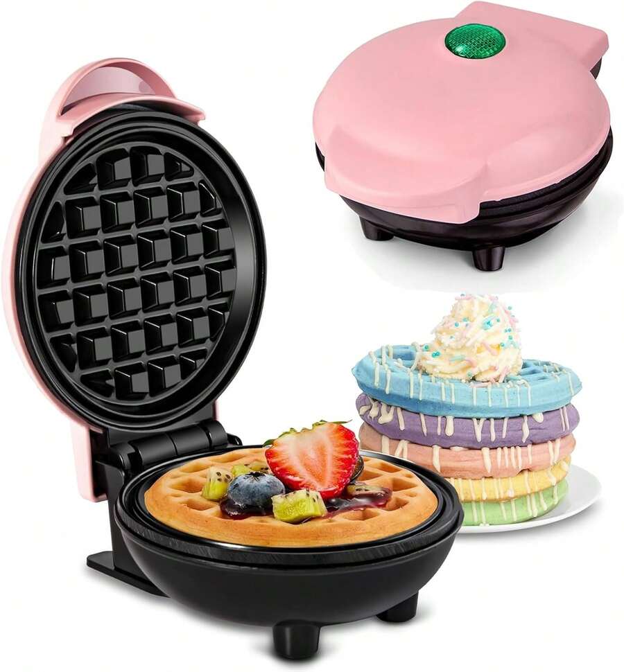 Mini Máquina para Hacer Waffles Compacta y Antiadherente, 4 Pulgadas - 1 - Ver 1