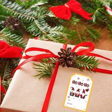 100 Stickers/Roll Christmas Stickers Pattern Gift Stickers, Festive Paper Labels With Messages Such As "Ho Ho Ho", "Joy", "Merry Christmas", Etc., Suitable For Gift Decoration Christmas, Christmas, Valentine's Day Christmas Christmas Decorations Christmas Pajamas Christmas Gifts Christmas Decor - Multicolor - View 2