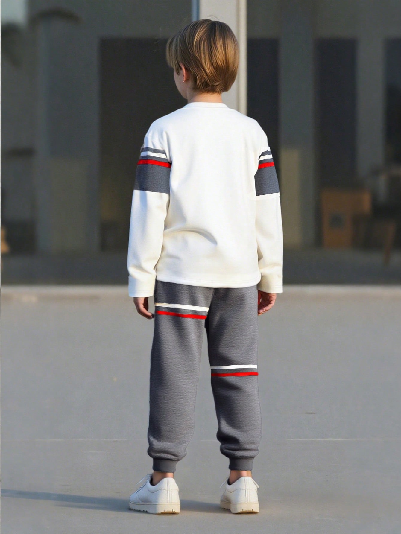 مجموعة بلوزة وبنطلون جوجر مطبوع عليها حرف للأولاد،...