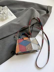 2026 New High-Quality Lipstick Case, Mini Square Bag, New Solid Color Versatile Handbag, Women Purse - Blue - View 10