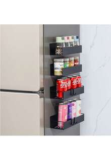 1 buc. Suport magnetic de depozitare, suport organizator cu adsorbție magnetică puternică pentru frigider, mașină de spălat, bucătărie, baie, spălătorie, economisire de spațiu și depozitare ordonată