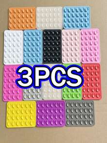 4/3pcs Double-Sided Thickened Silicone Phone Sticky Grip, Non Slip Silicon Adhesive Phone Stand Sticky Phone Case Mount Hands-Free Phone Accessories Holder For Selfies And Videos,1/2/5/8/10/20pcs,Multifunctional Phone Accessory ,Fits All Models