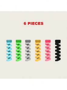 6件套充电线收纳器：完美适配所有手机、电脑及充电器 - 兼容安卓数据线！数据线收纳器