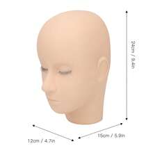 Lash Mannequin Head 3 Layers Soft Silicone High Simulation Makeup Practice Head For Salon Massage Training