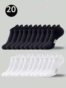 5/10 Paar minimalistische unisex Socken, bequeme, vielseitige kurze Socken für Paar, ganzjährig - Verschiedenfarbig - Übersicht 1
