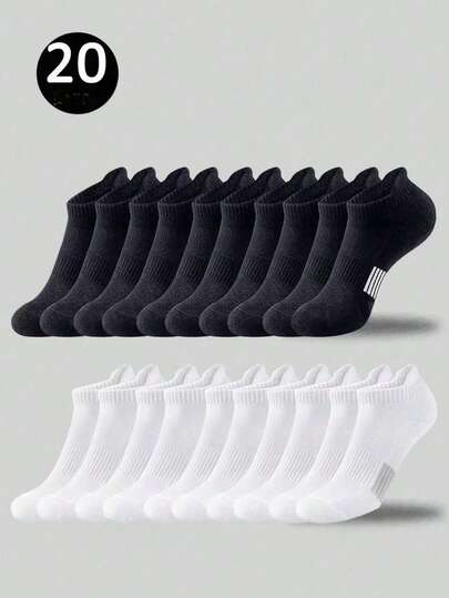 5/10 đôi tất ngắn Unisex tối giản, thoải mái, dễ mặc, đa năng cho các cặp đôi, phù hợp cho mọi mùa