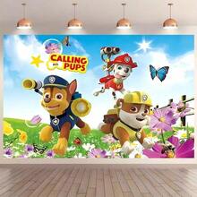 Paw Patrol Paw Patrol Authorized Supplies And Decorations For Birthday Party Cake Table, Backdrop, Banner, Perfect Birthday Party Room Decoration, Wall Background, Photo Booth Props, Party Decorations Anime Figure Decoration Anniversaire Pat Patrouille
