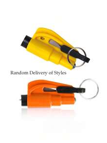 1pc/3PCS/6PCS 2-In-1 Emergency Seat Belt Cutter With Car Keychain, Hammer, Mini Fire Hammer, Car Emergency Escape Tool, Window Breaker, Portable Rescue Tool Keyring, Emergency Hammer