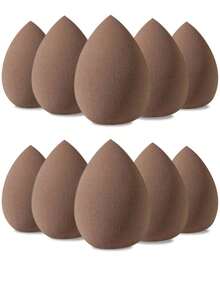 10个多功能美妆海绵，粉底晕染海绵，柔软遮瑕海绵，多用途化妆工具，水滴形美妆海绵，干湿两用，适用于液体、膏状和粉状粉底，非常适合化妆新手和爱好者，适合所有肤质，多种颜色可选，价格实惠，适合作为圣诞礼物，化妆品，化妆工具，物美价廉，礼品，女士礼物，圣诞礼物，赠品，旅行，廉价好物，旅行必备 - 黑色 - 查看 21