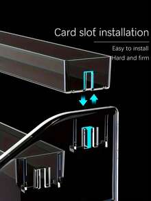1pc Stylish Transparent Acrylic Eyeglass Storage Ladder Rack, Transparent Crystal-Style Eyeglass Storage & Display Case, Accessory Stand-Type Eyeglass Storage Box, Cosmetic & Nail Polish Organizer
