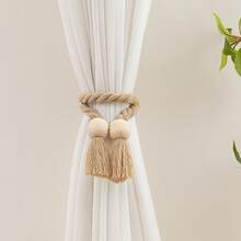 2 Pcs Strong Magnetic Curtain Tiebacks, Curtain Holdbacks, Outdoor Curtain Tiebacks, Hand-Woven Curtain Ties – Suitable For Halloween And Christmas Decorations,Room Decor