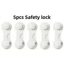 1/5/10/15 Stück Kindersicherung, Kunststoff Schranksicherung, ohne Bohren, Baby Sicherung für Schubladen, Kühlschrankschloss, Schranktürschloss, quetschsicher