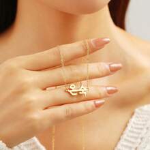 Customized Korean Name Necklace, Personalized Modern Korean Jeju Island Hallyu Style Name Pendant Necklace, Gift For Her, Korean Name Pendant Necklace (Women's Version) - Multicolor - View 6