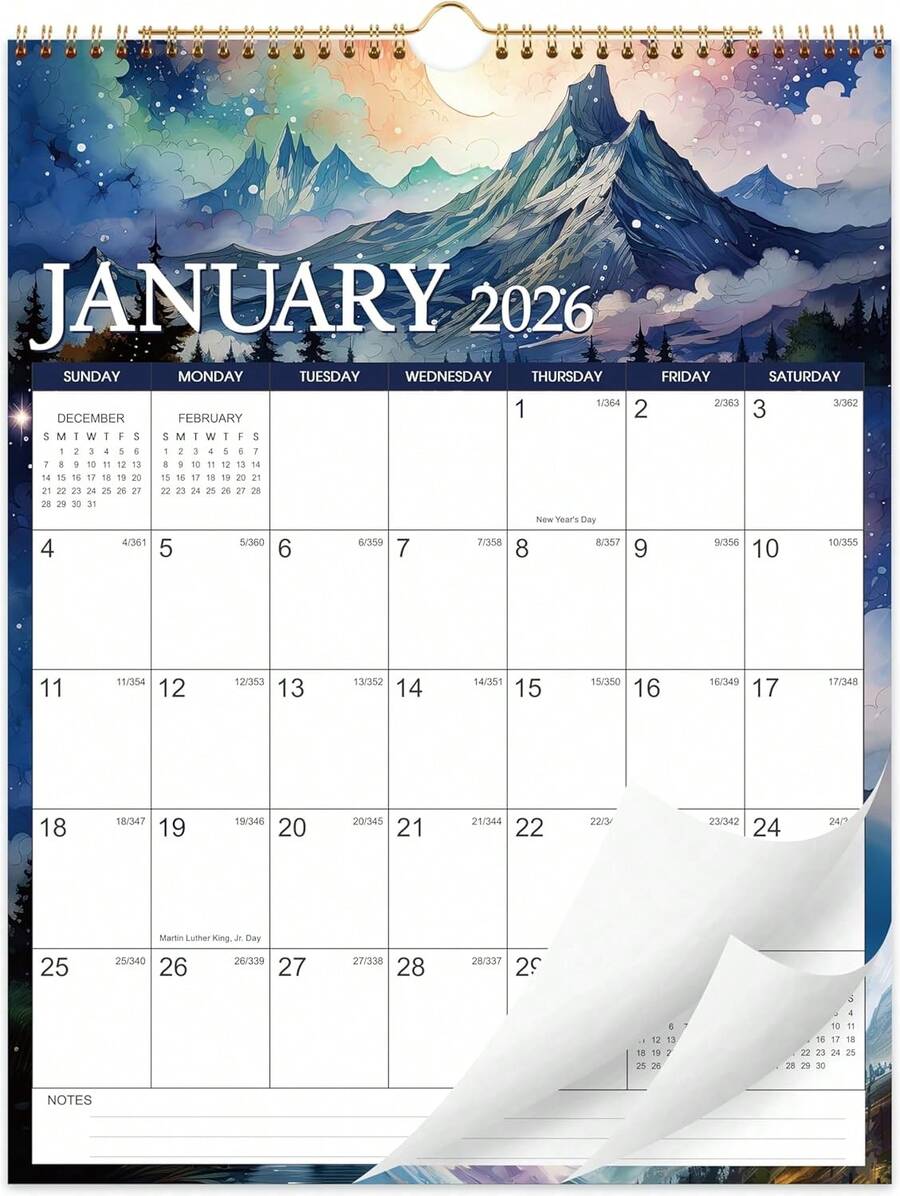 Calendario de pared 2026 - Calendario de pared 2026 desde enero de 2026 ...