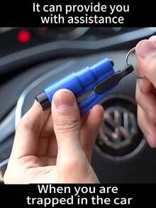 1pc/3PCS/6PCS 2-In-1 Emergency Seat Belt Cutter With Car Keychain, Hammer, Mini Fire Hammer, Car Emergency Escape Tool, Window Breaker, Portable Rescue Tool Keyring, Emergency Hammer