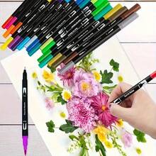 60/72/100/120 Colors Dual Tip Marker Pens - Colored Pencils Watercolor Art Markers Fine Liners Calligraphy Pens - Adult Coloring Books Magazines Drawing Graffiti Art Markers Premium CD Packaging