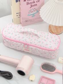 1 件/套 全身碎花绗缝吹风机收纳袋 网眼口袋设计 内有卷发棒收纳袋 发夹收纳袋 化妆包 化妆包套装 珠宝收纳袋 多功能收纳袋 吹风机支架 美发工具包套装 旅行便携收纳袋 适用于卷发工具（卷发棒、吹风机）、发夹、直发器，非常适合居家和旅行、旅行必需品、邮轮必需品、伴娘礼物、妈妈礼物 - 彩色 - 查看 10