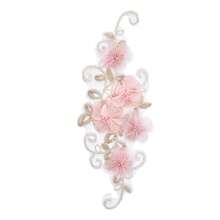 4/2/1 Pcs Vivid Multicolor 3D Floral Embroidered Patches With Pearls And Rhinestones - DIY For Clothing, Bags, Shoes, Weddings, Jeans Etc. - Sewing Style, Wedding Embroidery | Vibrant Embroidery | Fine Needlework, Embroidery Supplies