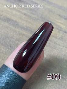 Miss Leia 1-9 15ml Autumn And Winter Nail Jelly Ankora Oxblood Red Glaze Gel Nail Polish Whitening Versatile Plasma Red Wine Red Ruby Red Nail Polish Popular Color Gel Varnish Beginner Nail Art UV LED Curing Can Soak Off Semi-Permanent Suitable For Beauty Salon Nail Salon Kit DIY Christmas Halloween Holiday Women's Gift Nail Art Suitable For All Seasons - 紅色 - 查看 13