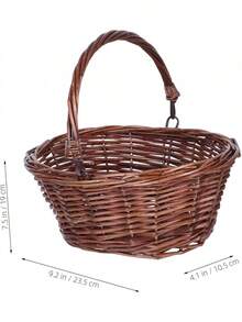 Cabilock Elegant Willow Picnic Basket With Handle For Easy Carrying Generous Storage For Fruits Vegetables And Supplies For Picnics And Weddings