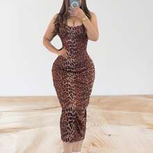 Women Midi Dresses - Nude - View 8