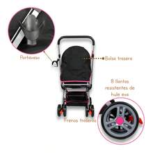 Carriola De Paseo Mango Reversible Con Juguetero, Noni 555 A - Rosa - Ver 6