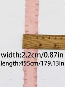 1 pièce Ruban satin, 2,2 cm x 5 yards, emballage de gâteau, emballage de fleurs pour cadeaux, ruban en polyester pour ourlet de robe, nœud fait main, accessoire pour cheveux, accessoire vestimentaire, ruban à volants, décoration de mariage, DIY fait main, coiffe, broche