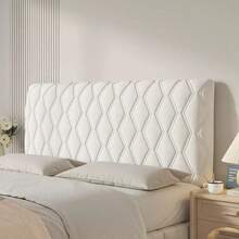 1 天鹅绒加厚床头板套，适用于全尺寸加州特大号床，绗缝床头板套，柔软防尘保护套，适用于卧室装饰，可水洗，长款保护套带垫子，适合特大号床，弹性填充，优雅双人床、单人床，适用于木床、情侣。