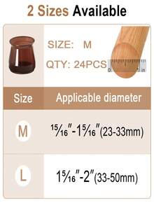 4/8/16/24 件椅腿地板保护垫，硬木地板家具垫，椅腿家具滑块，硅胶椅腿盖，防止地板刮伤并减少噪音，适用于厨房、客厅、卧室（深棕色） - 深棕色-1 - 查看 14