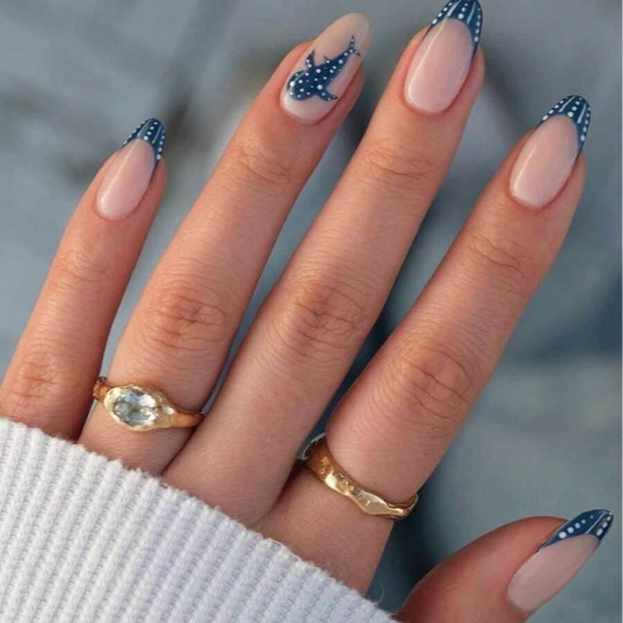 24 Pcs 2025 New Cute Ghost Halloween Press-On Nails - Y2K INS Glam Cute Nails | Almond Shape Acrylic Handmade Homemade Press Ons With Sparkly Dainty Nail Charms | Unas Press On, Unas Postizas & Ready-To-Wear Fake Nails - KIỂU 1 - Xem 1