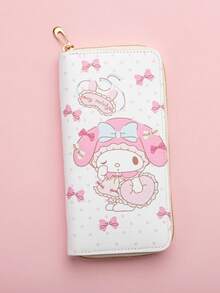 1个儿童钱包，中长款拉链手拿包，卡通风格时尚PU皮革学生钱包零钱包 - 彩色 - 查看 7