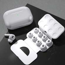 CSDZ 4 Pairs Replacement Ear Tips Compatible With Air Pods Pro/ Pro 2/ Pro 3 With Noise Reduction Hole, Non-Slip Soft Silicone Pro Replacement Ear Tips With Portable Storage Box (XS/S/M/L)(Just Earplugs) Compatible With Galaxy Buds 3 Pro - White - View 9