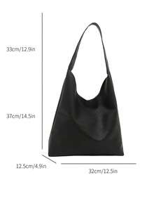 Bolso de mano de mujer de moda vintage, de gran capacidad y cuero suave, set de 2 piezas de bolso de hombro de cuero PU, adecuado para uso diario, ir a la oficina, estilo universitario, estudiante universitario