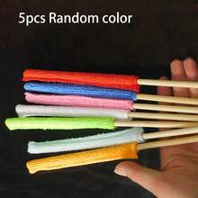 5pcs-Long-Handled Microfiber Car Cleaning Brush For Air Conditioning Vents, Blinds And Tight Spaces - Ideal For Vehicle And Home Cleaning