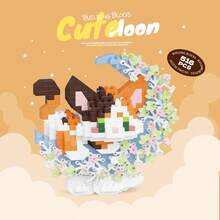 Creative Moon Flower Animals Small Particle Building Blocks,Micro Blocks DIY Toys,Cat Panda Nano Bricks Games, Valentine'S Day Gifts/New Year Gifts/Christmas Gifts, Desktop Decorations, Cute Ornaments - Multicolor - View 11