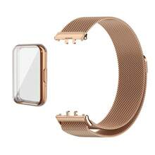 Metal Strap For Galaxy Fit 3 Band With TPU Case Screen Protector Soft Film Replacement Milanese Magnetic Loop Watchband - Multicolor - View 10