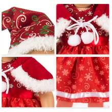 3pcs/Set Christmas Doll Outfit With Snowflake Elements, Including Dress, Cape And Hat, Fits 16-18 Inch Reborn Dolls, Costume For Children 3+ Years Old, Christmas Gift (Doll And Shoes Not Included) - Multicolor - View 3