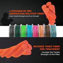 编织鱼线 - 专业级强力性能海水淡水鱼 - 彩色鱼线编织，额外可见度，超强超级线多丝 PE 编织线 8 股