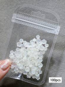 100pcs/Bag Nail Supplies Resin Rose Flower Camellia Decoration Charms Flatback 3D Nail Art Accessories