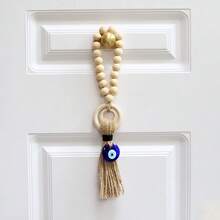 门把手装饰吊坠 - 邪眼汽车吊饰，带纱线流苏，用于后视镜 - 蓝眼串珠挂饰 - 独特的礼物创意 - 彩色 - 查看 6