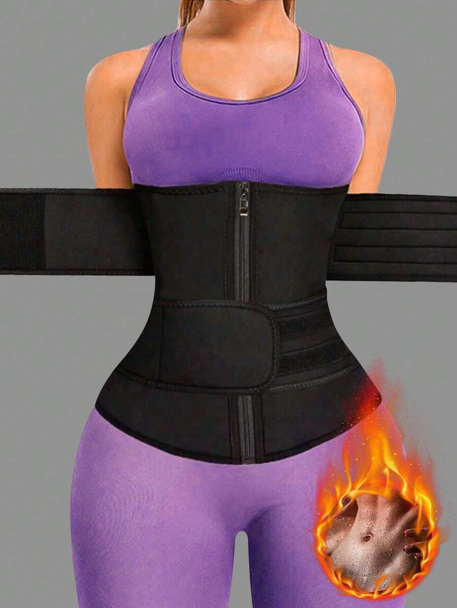 1pc Women Waist Trainer Belt, Waist Trimmer, Sauna Sweat Waist Cincher, Sports Fitness Waist Trainer, Waist Shaper, Waist Slimming Belt, Abdominal Trainer