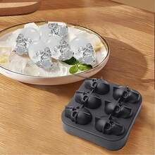 1pc Silicone Ice Cube Trays With Lids - Black - View 11