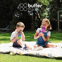 BUFFER FLASK Botella de Agua Infantil 350 ml – Termo Acero Inoxidable para Escuela – Sin BPA, Tapa con Pajilla Antifugas – Mantiene Bebidas Frías 24h / Calientes 12h – Para Niñas y Niños, Rosa - Rosa - Ver 3