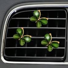 3入組白色蝴蝶車出風口夾,可愛空調裝飾用品
