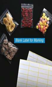 500 PCS Small Plastic Bags, Mini Resealable Bags, 4 Different Sizes Small Jewelry Clear Storage Poly Bag For Packaging, Candy, Pill - 白色 - 查看 6