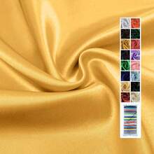 1pc Silky Shiny Solid Satin Fabric, Faux Silk Material Smooth And Soft, Suitable For Wedding Crafts DIY, Curtains, Tablecloths, Garment Fabric